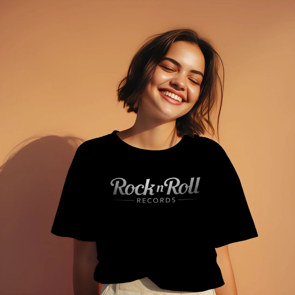Rock n' Roll Records - Classic Black T-Shirt