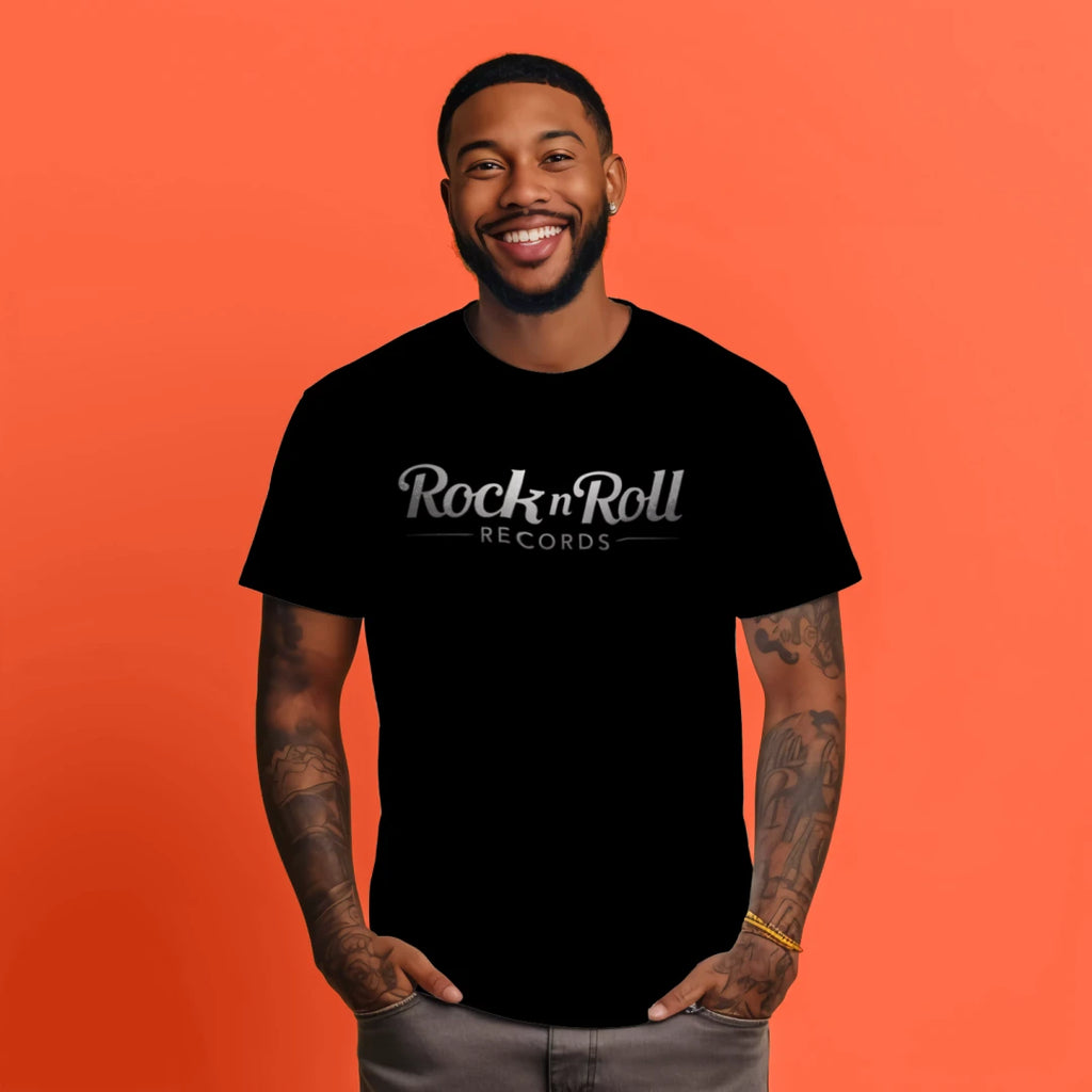 Rock n' Roll Records - Classic Black T-Shirt