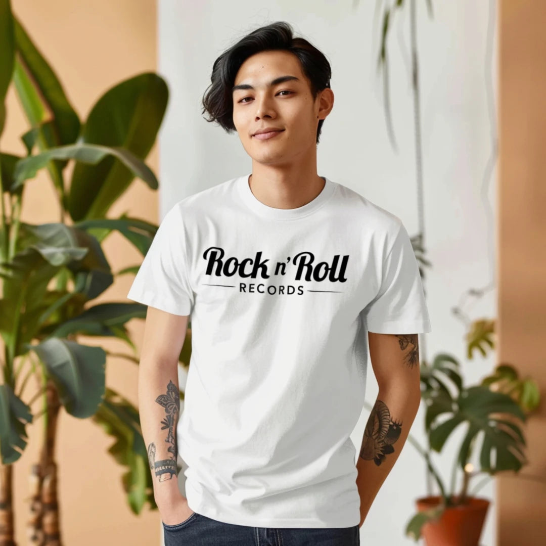 Rock n' Roll Records - Classic White T-Shirt